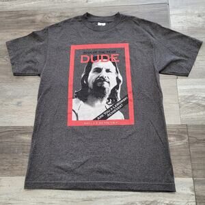 Vintage‎ The Big Lebowski T-Shirt Alstyle The Dude Gray Mens M Graphic Y2k 2000s